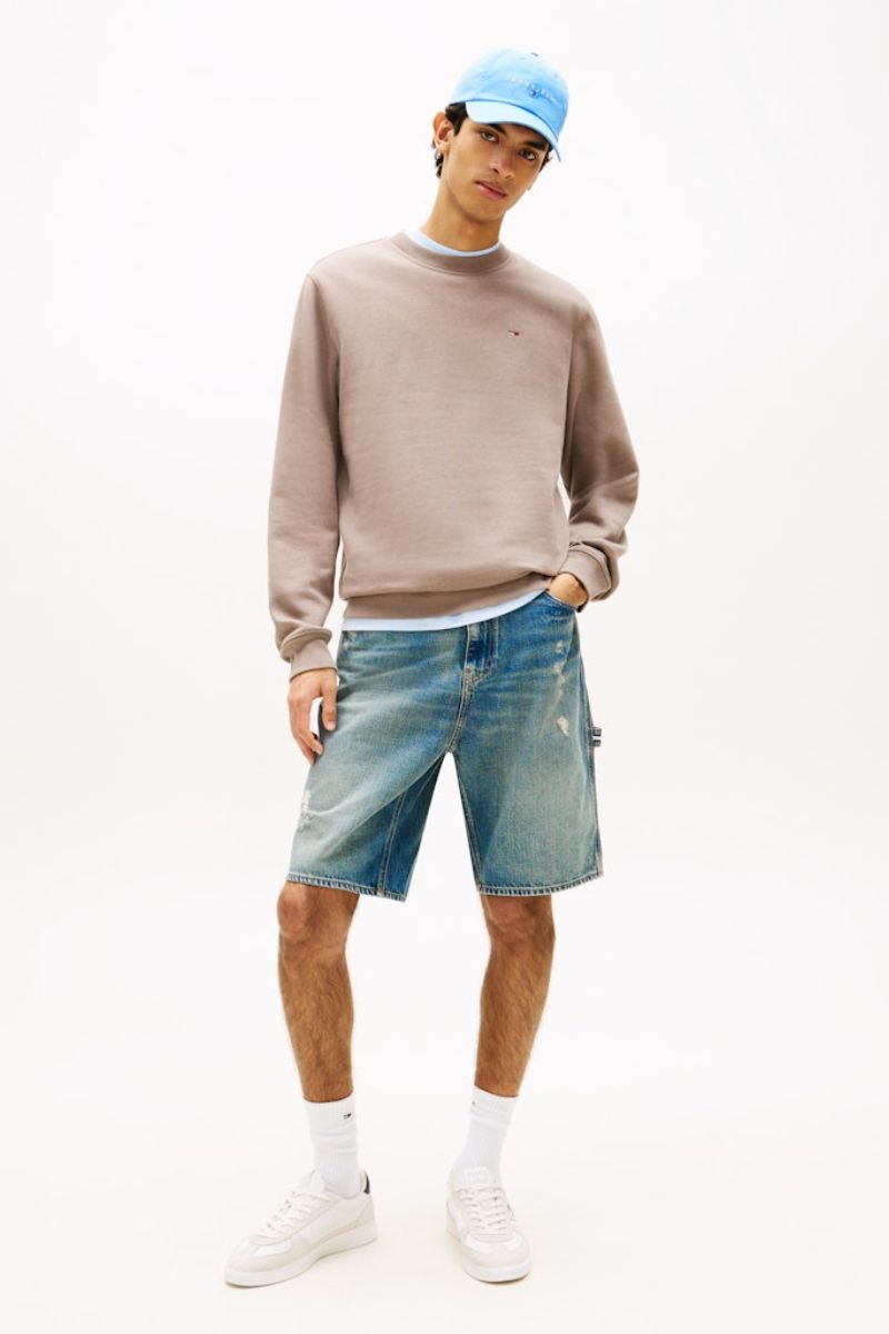Tommy Jeans Reg Flag Crew Ivy Mink