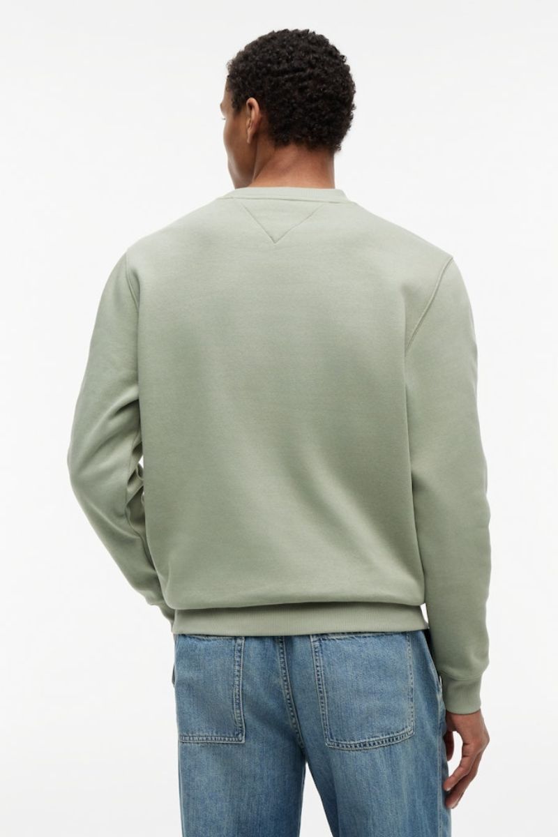 Tommy Jeans Reg Flag Crew Spring Olive