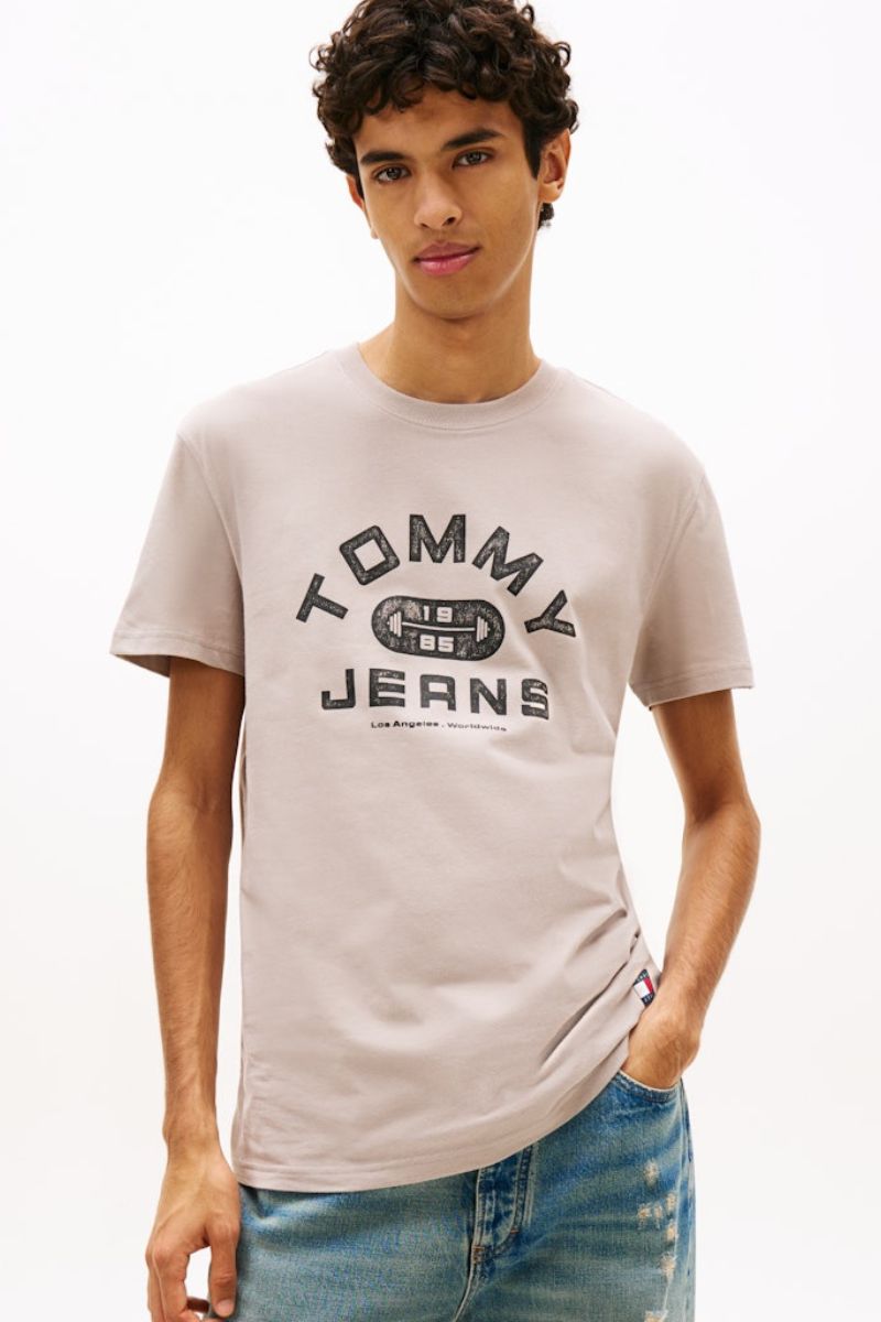 Tommy Jeans Reg Gym T-Shirt Limestone