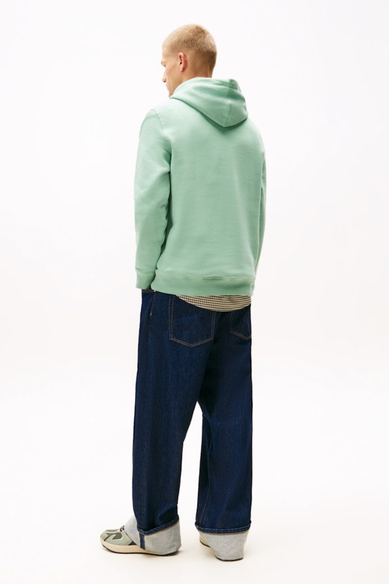 Tommy Jeans Linear Logo Hoodie Cloud Jade