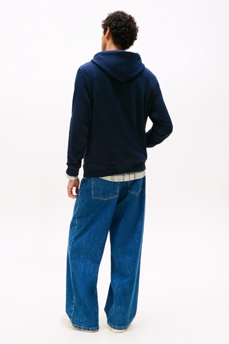 Tommy Jeans Linear Logo Hoodie Navy