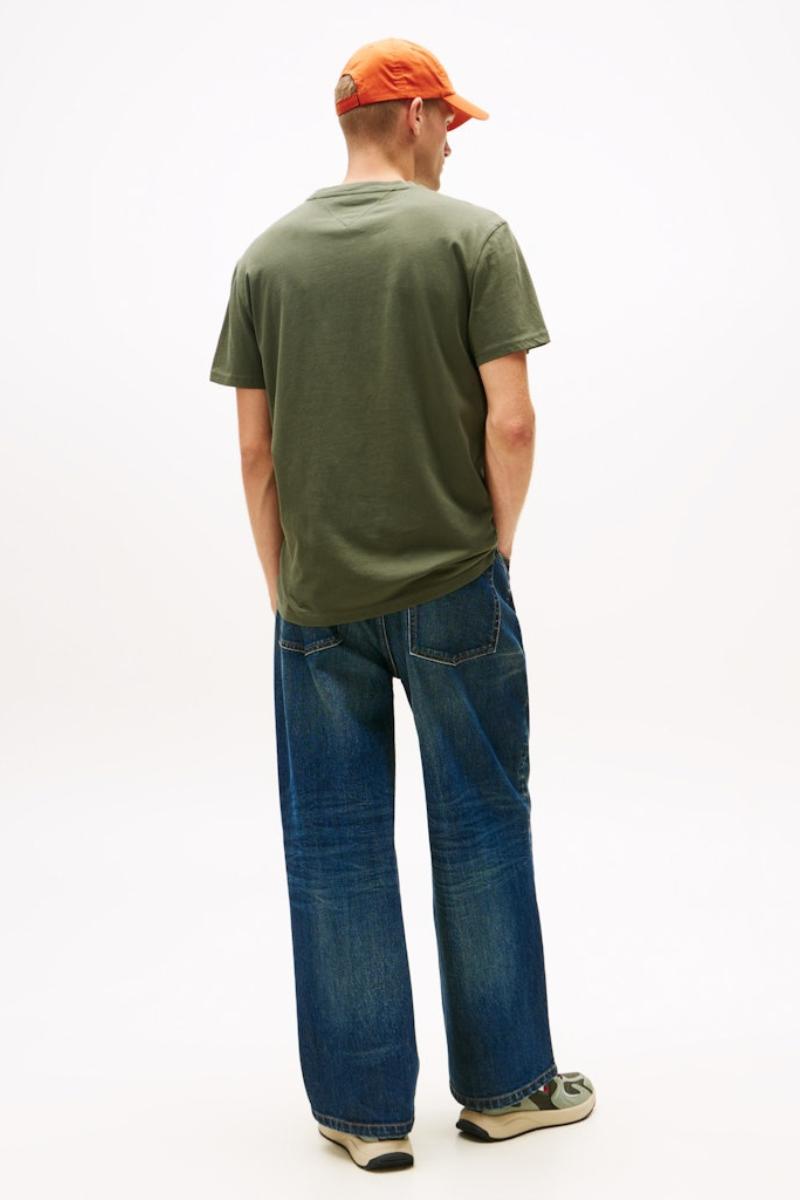 Tommy Jeans Linear Logo T-Shirt Green