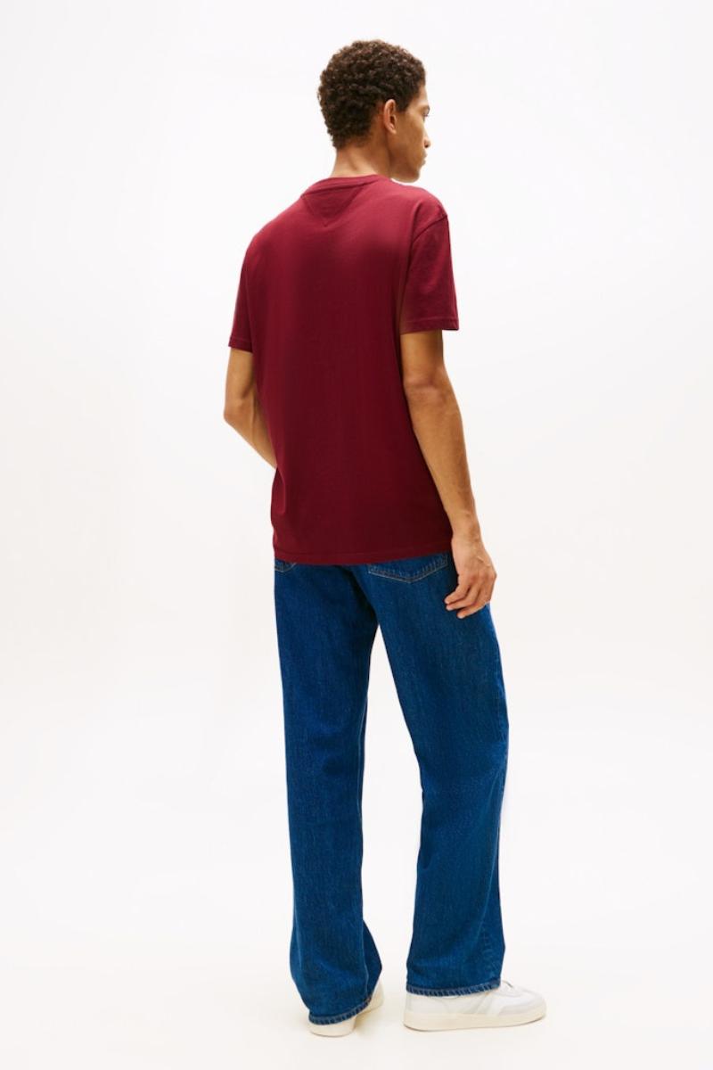 Tommy Jeans Linear Logo T-Shirt Red Wine