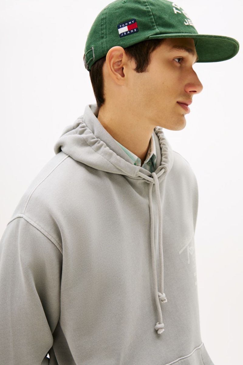Tommy Jeans RLX Neon Washed Hoodie Gravel Grey