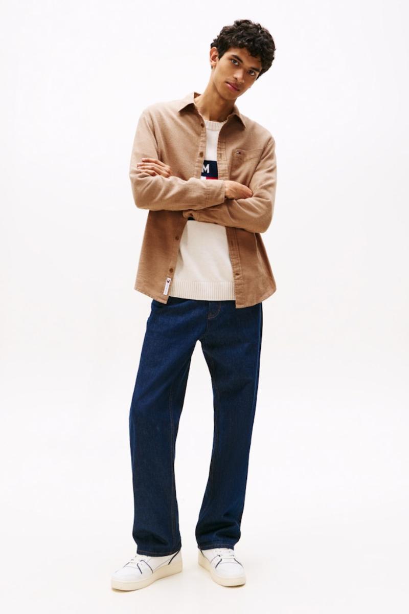 Tommy Jeans Reg Flannel Shirt Pecan