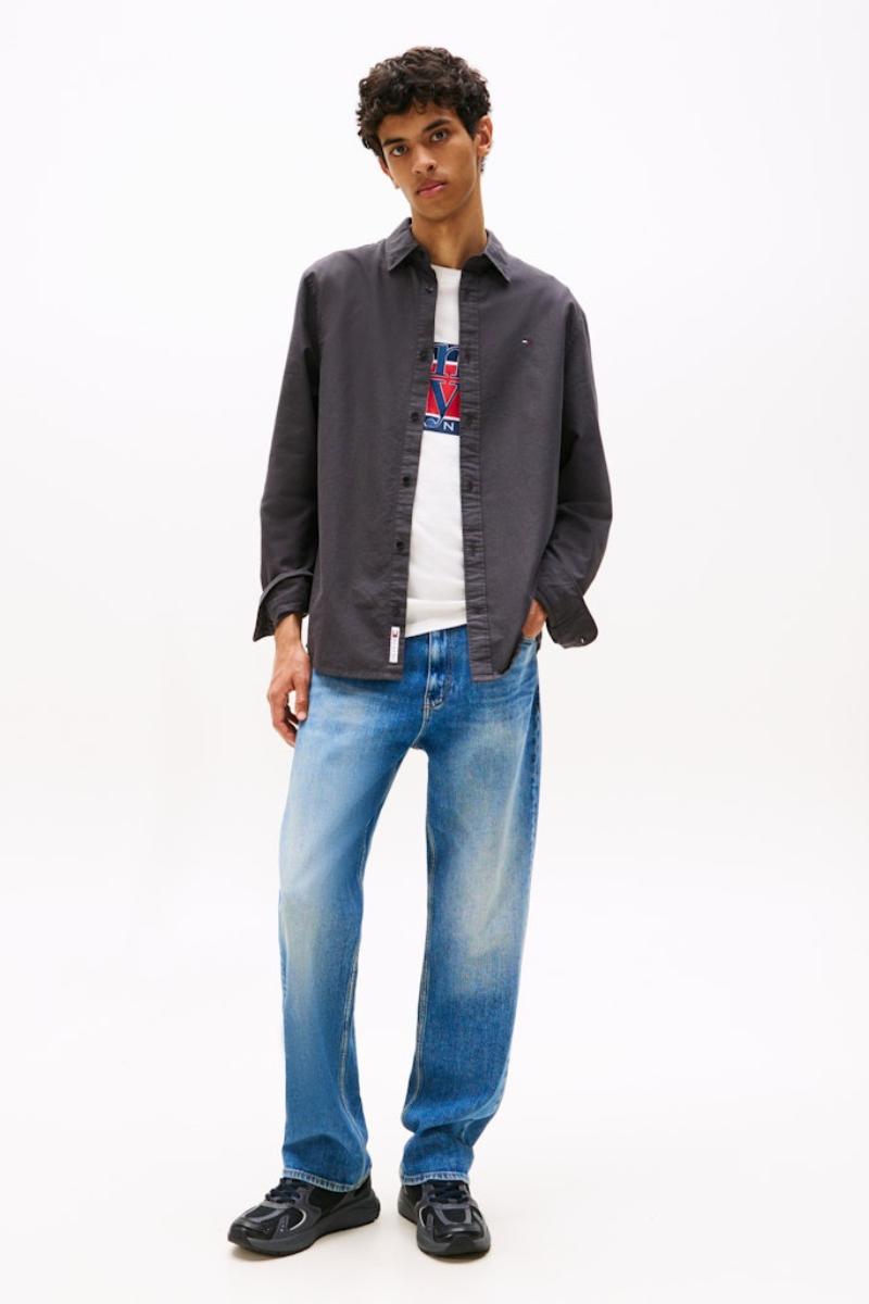 Tommy Jeans Reg Oxford Shirt Black