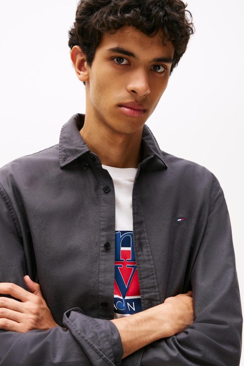 Tommy Jeans Reg Oxford Shirt Black