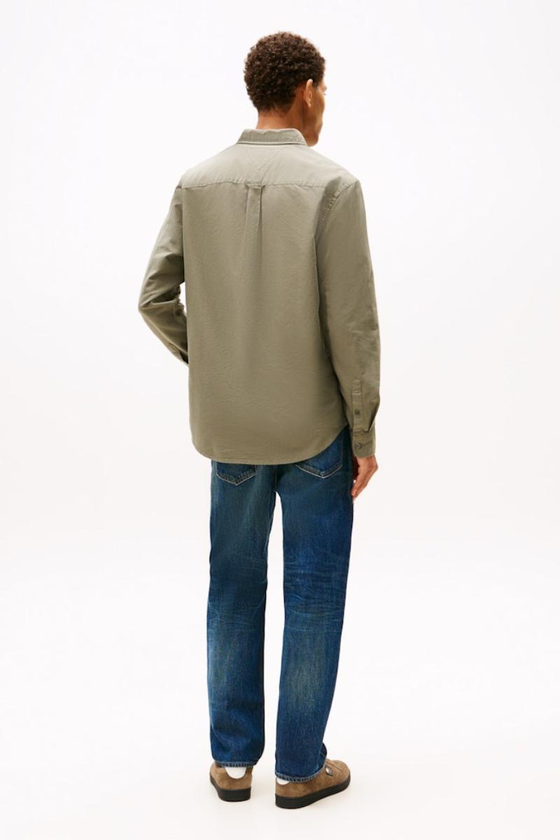 Tommy Jeans Reg Oxford Shirt Green
