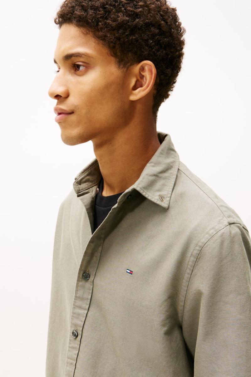 Tommy Jeans Reg Oxford Shirt Green