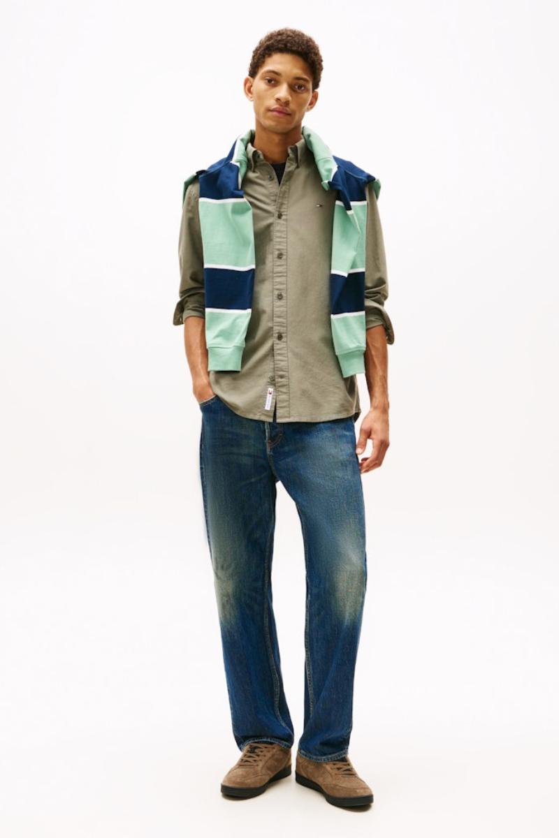 Tommy Jeans Reg Oxford Shirt Green