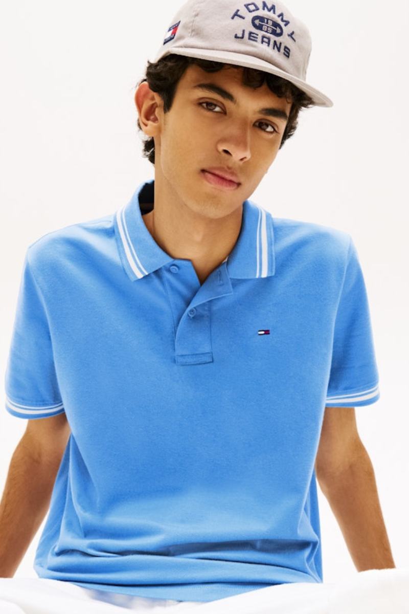 Tommy Jeans Regular Tipped Polo Blue Twilight