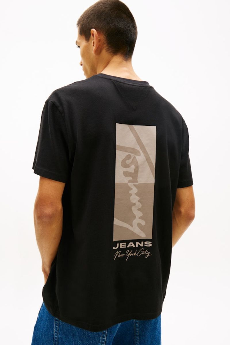 Tommy Jeans Reg Signature Block T-Shirt Black