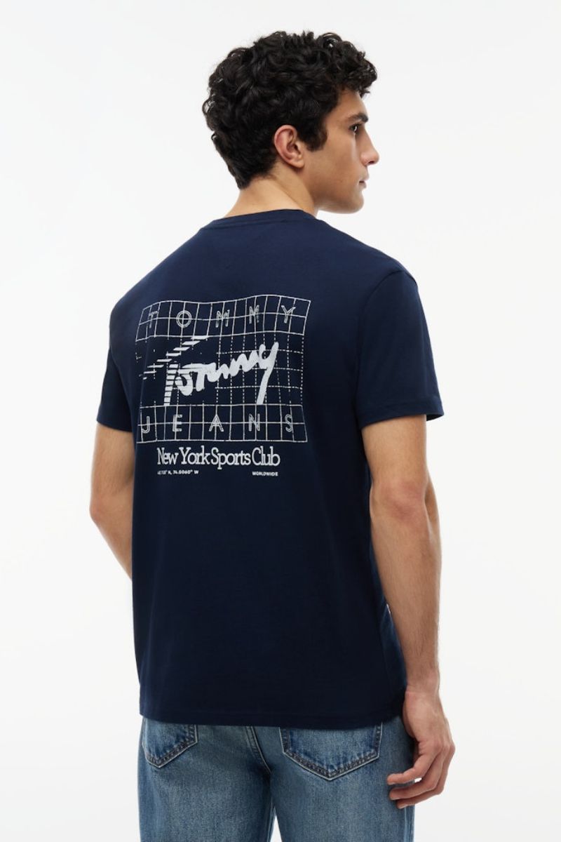 Tommy Jeans Reg Signature Flag T-Shirt Navy