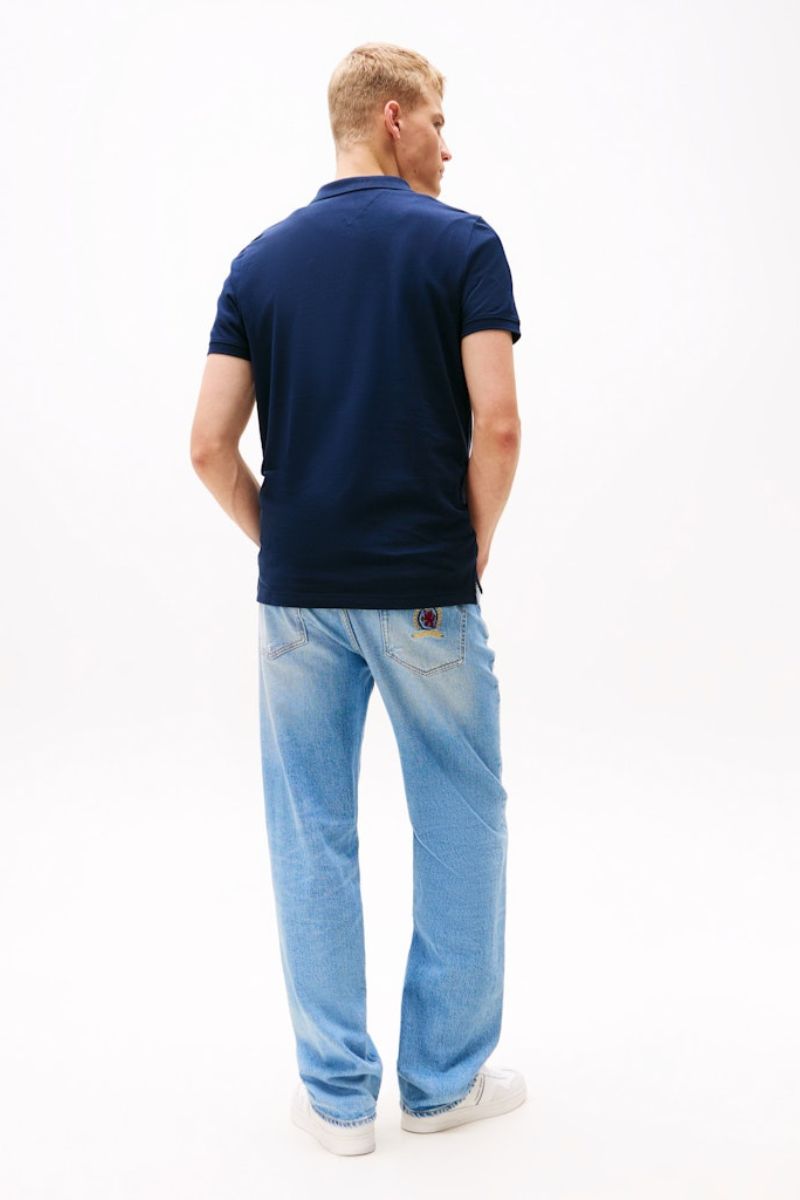 Tommy Jeans Slim Placket Polo Navy