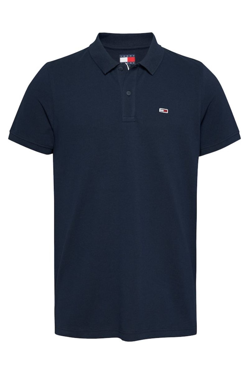 Tommy Jeans Slim Placket Polo Navy