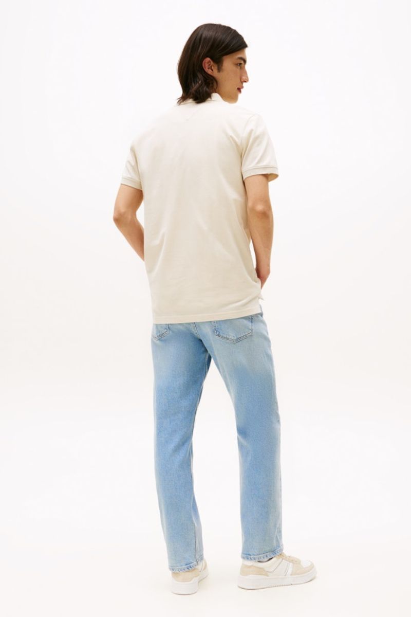 Tommy Jeans Slim Placket Polo Sand