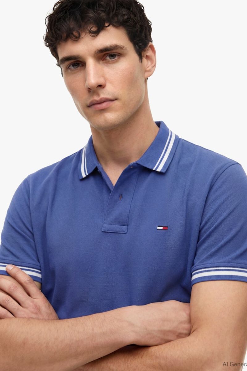 Tommy Jeans Regular Tipped Polo Blue Storm