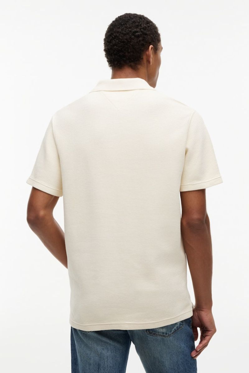 Tommy Jeans Washed Waffle Polo Calico