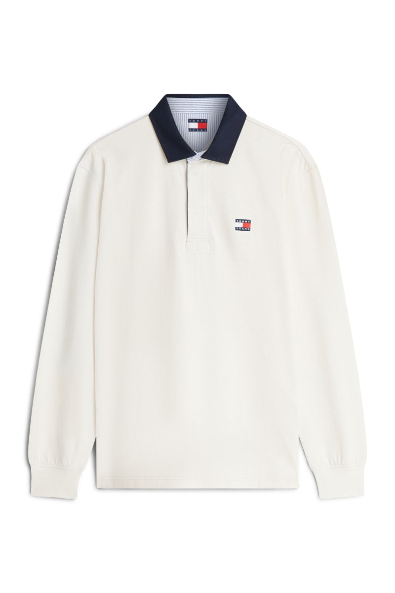 TJM RLX Ess Badge Rugby Aw26 - CREAM
