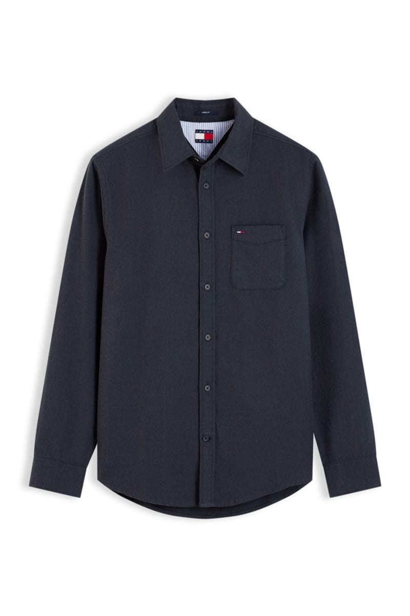 Tommy Jeans 23529 Regular Brushed Flannel Shirt Black
