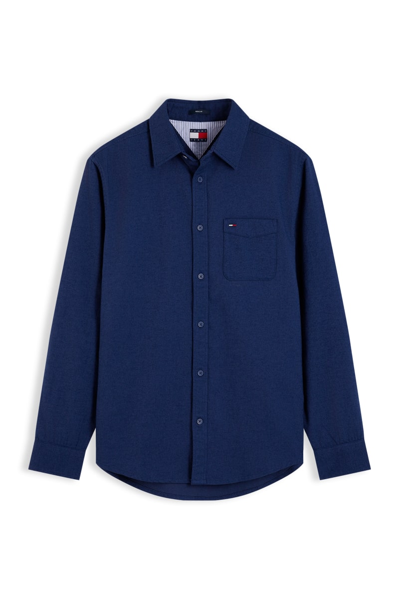 TJM Reg Flannel Shirt Aw26 - NAVY