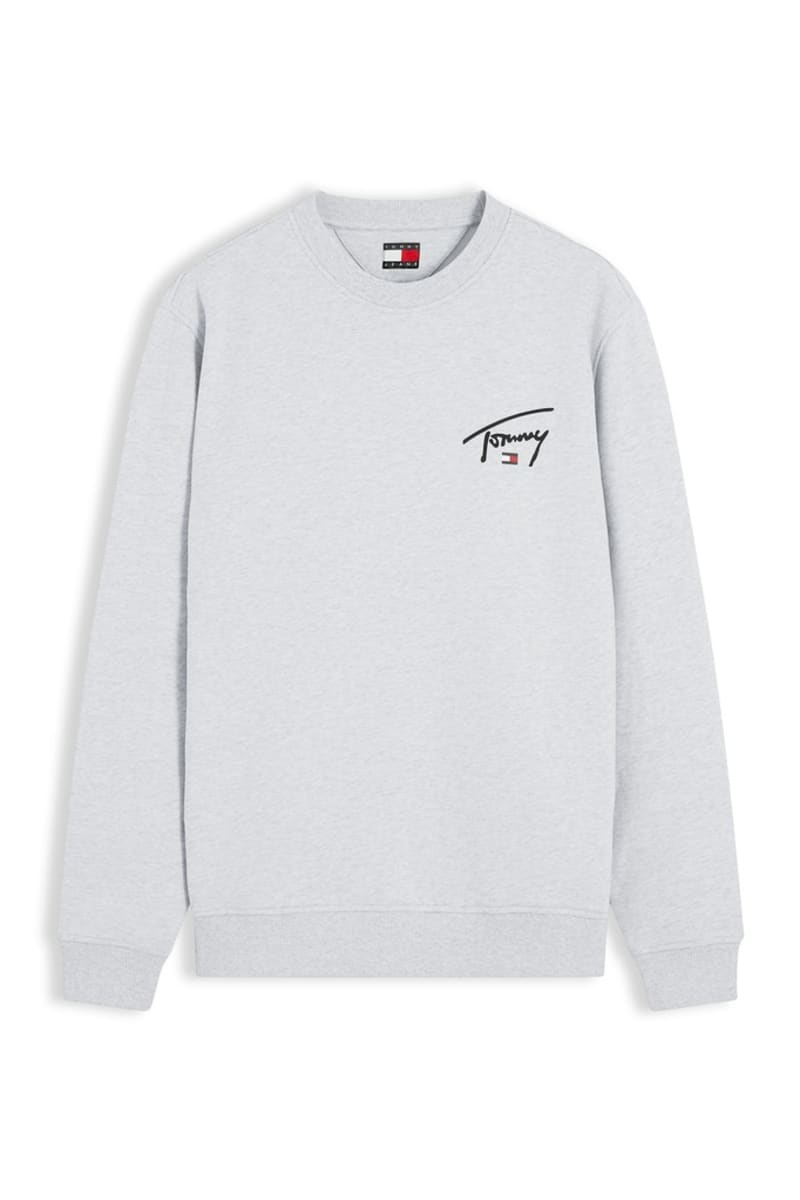 Tommy Jeans Regular Entry Signature Crew Grey Jumper