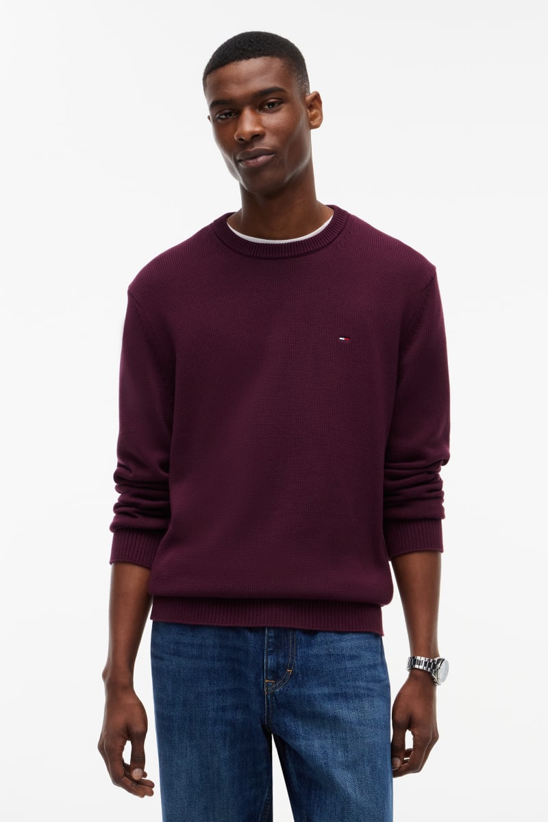 Tommy Jeans Slim Essential Sweater Calypso Berry