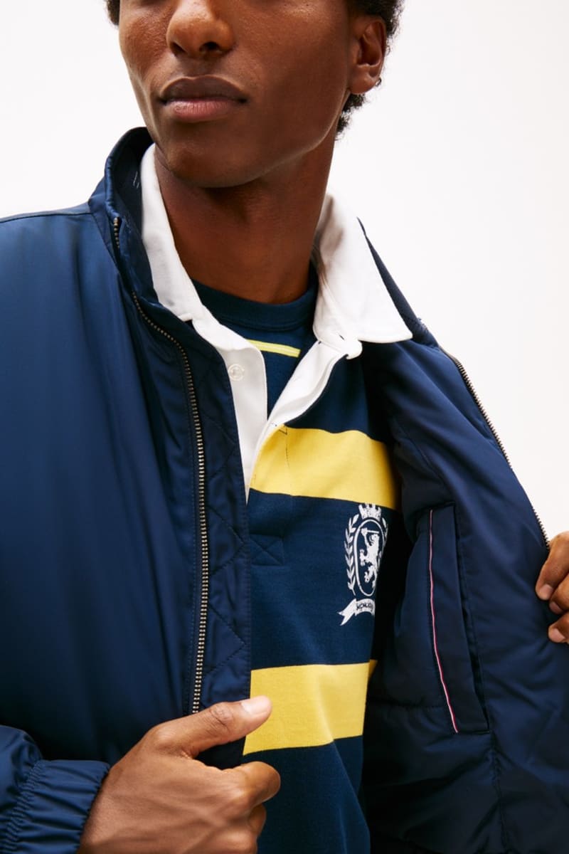 Tommy Jeans Essential Padded Jacket in Dark Blue, pocket detail