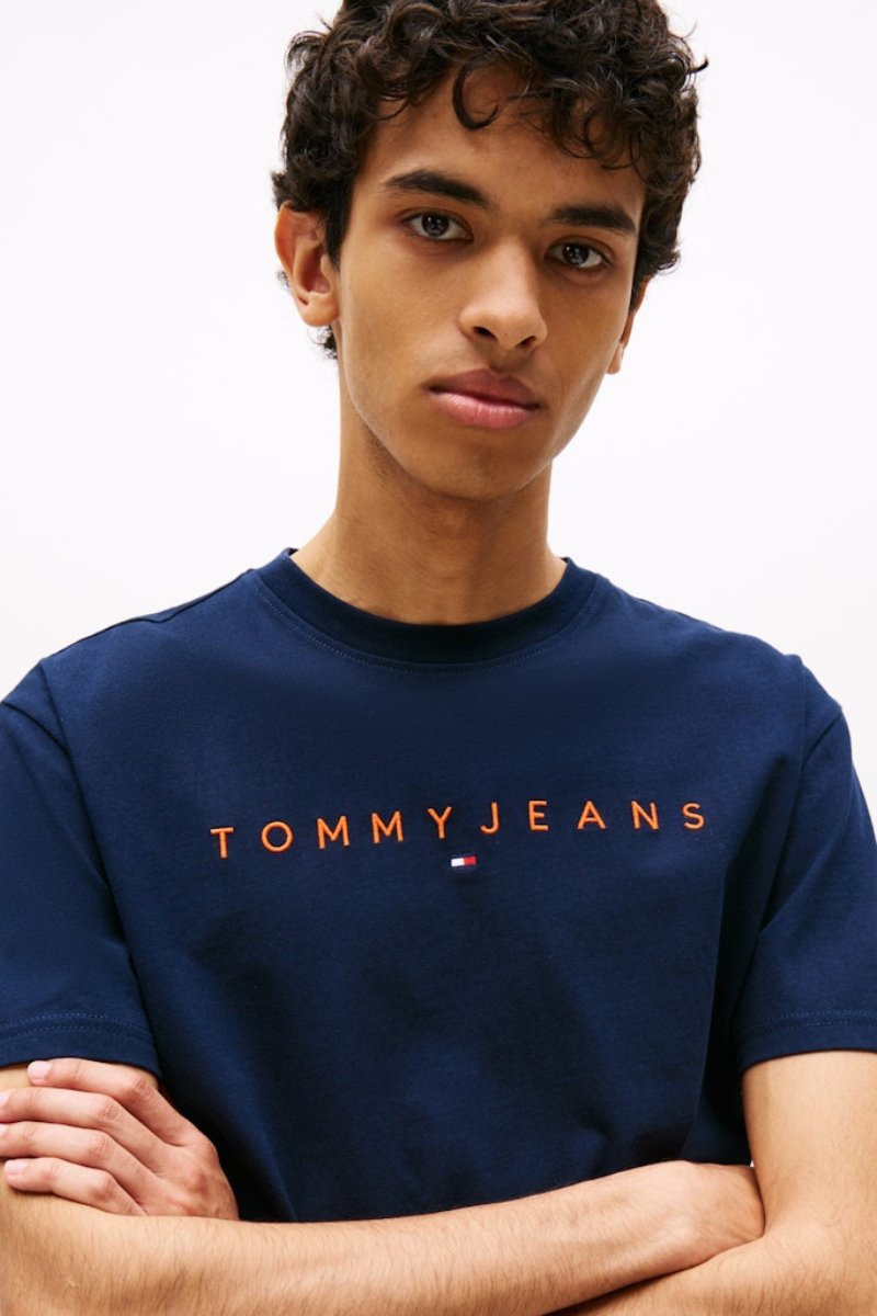 Tommy Jeans Linear Logo T-Shirt Navy