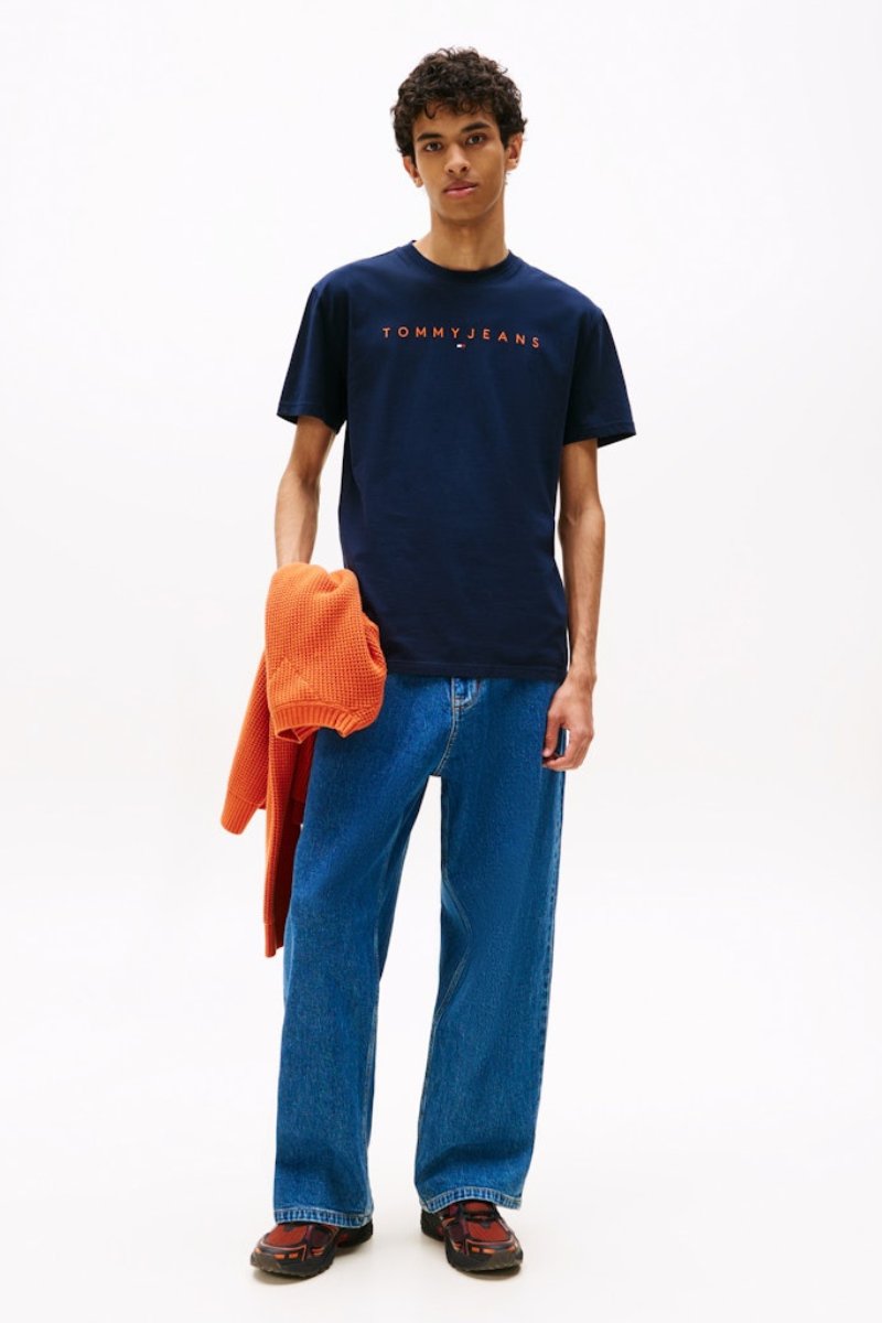Tommy Jeans Linear Logo T-Shirt Navy