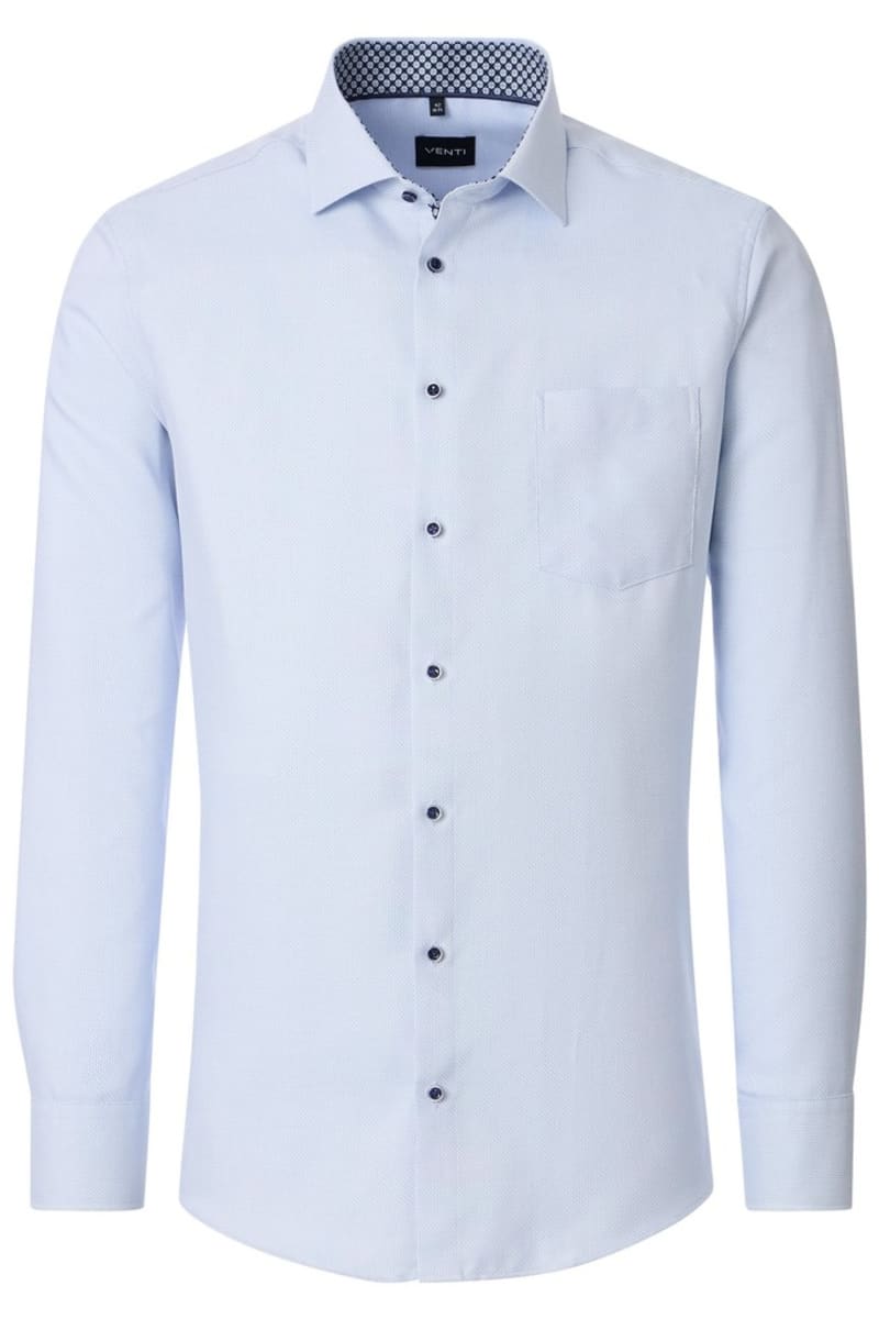 Venti 11740 Modern Fit Dobby Shirt Light Blue