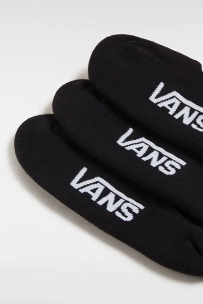 Vans No Show Socks 3 Pack Black