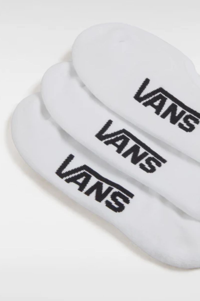 Vans No Show Socks 3 Pack White