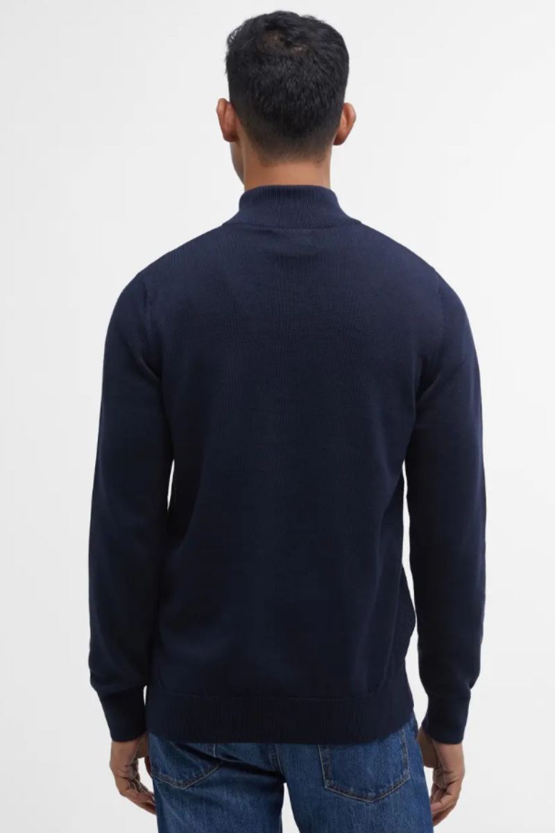 Barbour Cotton Half Zip Jumper Navy