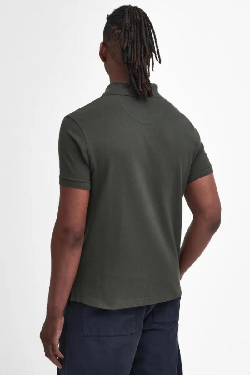 Barbour Tartan Pique Poloshirt Seaweed