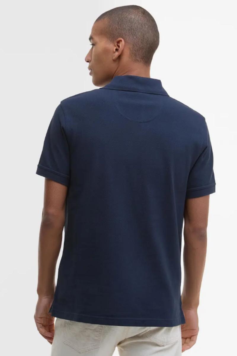 Barbour Tartan Pique Poloshirt Navy