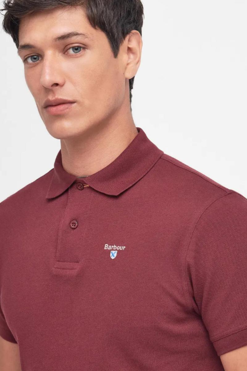 Barbour Tartan Pique Poloshirt Ruby