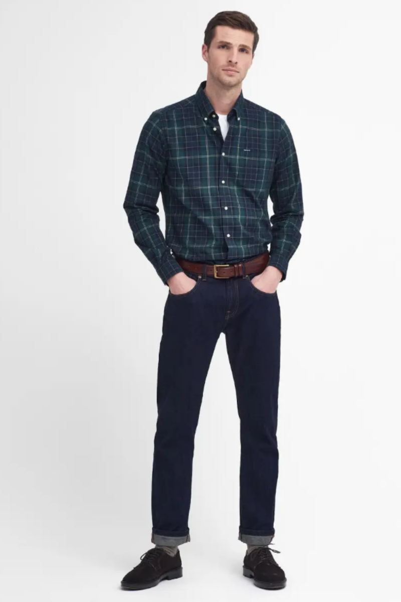 Barbour Wetheram Shirt Green Loch