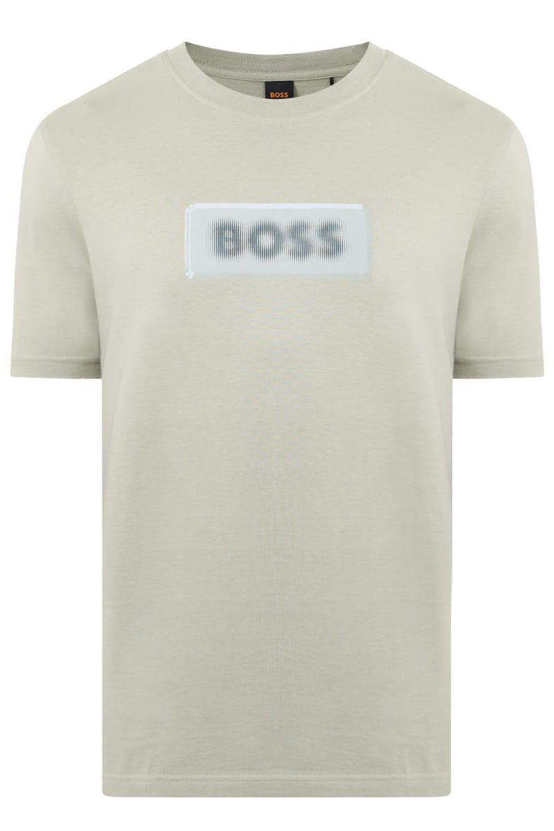 Boss Effect regular fit logo artwork T-shirt in open green