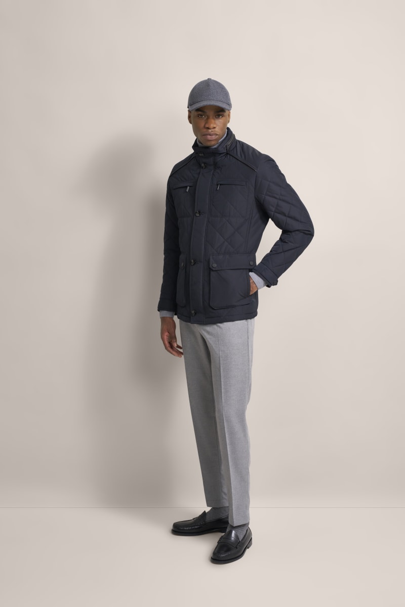 Bugatti 99052 Diamond Quilted Jacket Navy