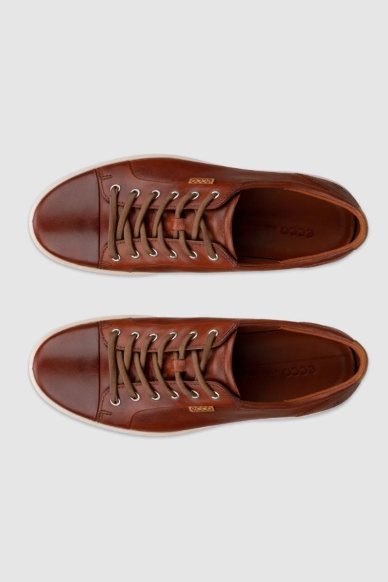 Ecco Soft VII Laced Shoe Cognac