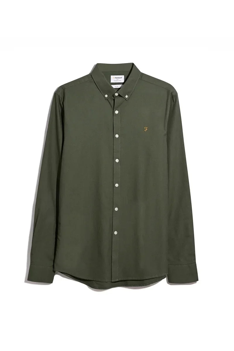 Farah Brewer Long Sleeve Oxford Shirt Rosemary