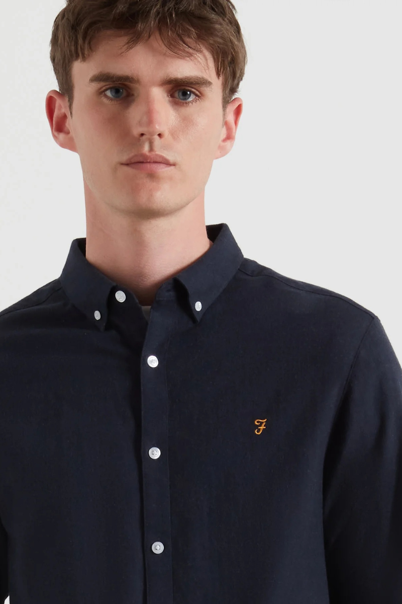 Farah Milners Plain Shirt Navy
