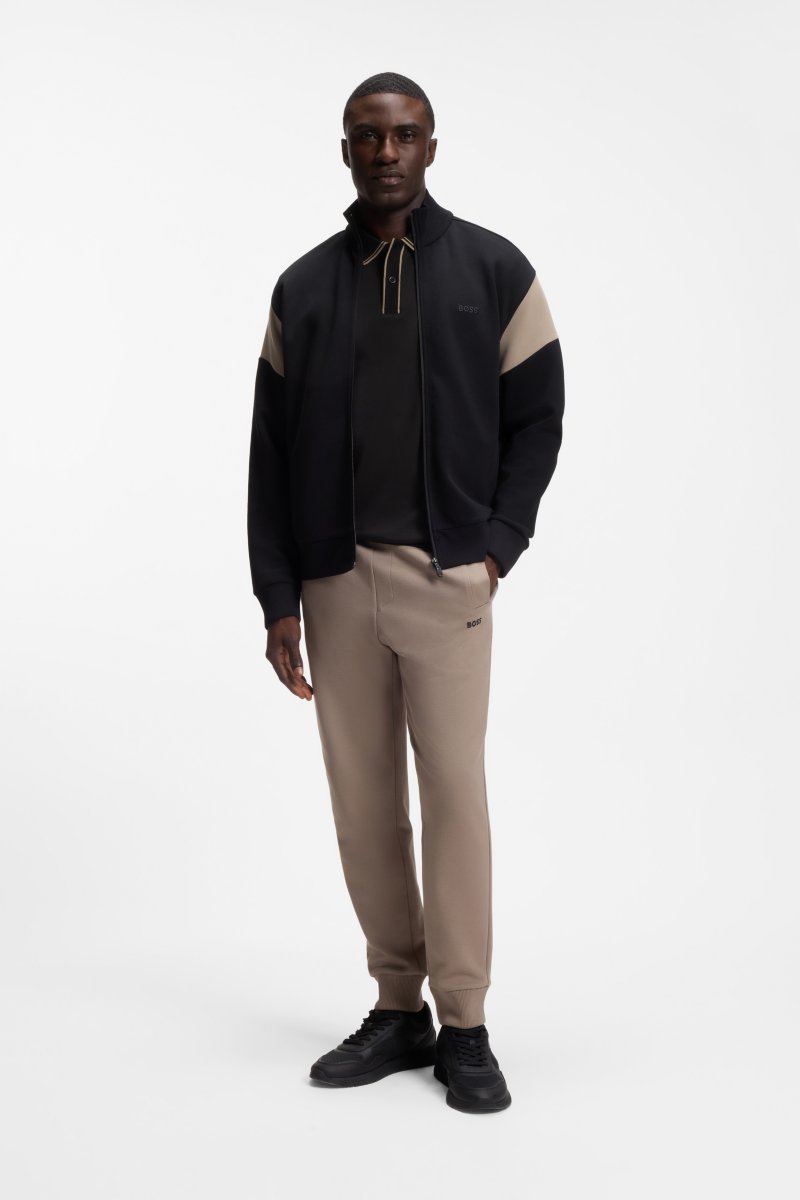 BOSS 50570008 Cord Paddy Regular Fit Polo Shirt Black