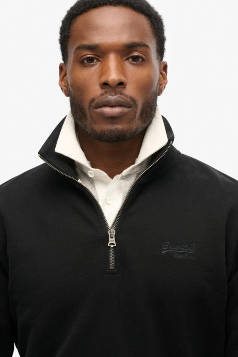 Superdry Ess Logo Henley Black