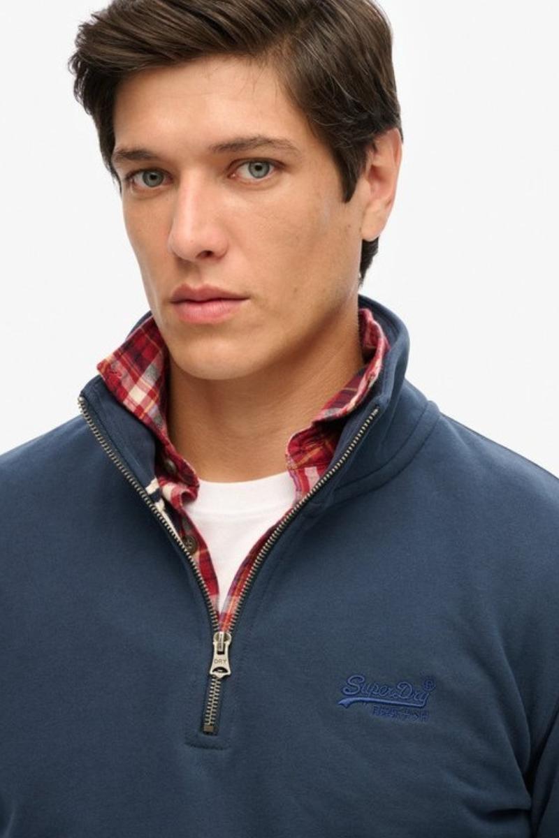 Superdry Ess Logo Henley Navy