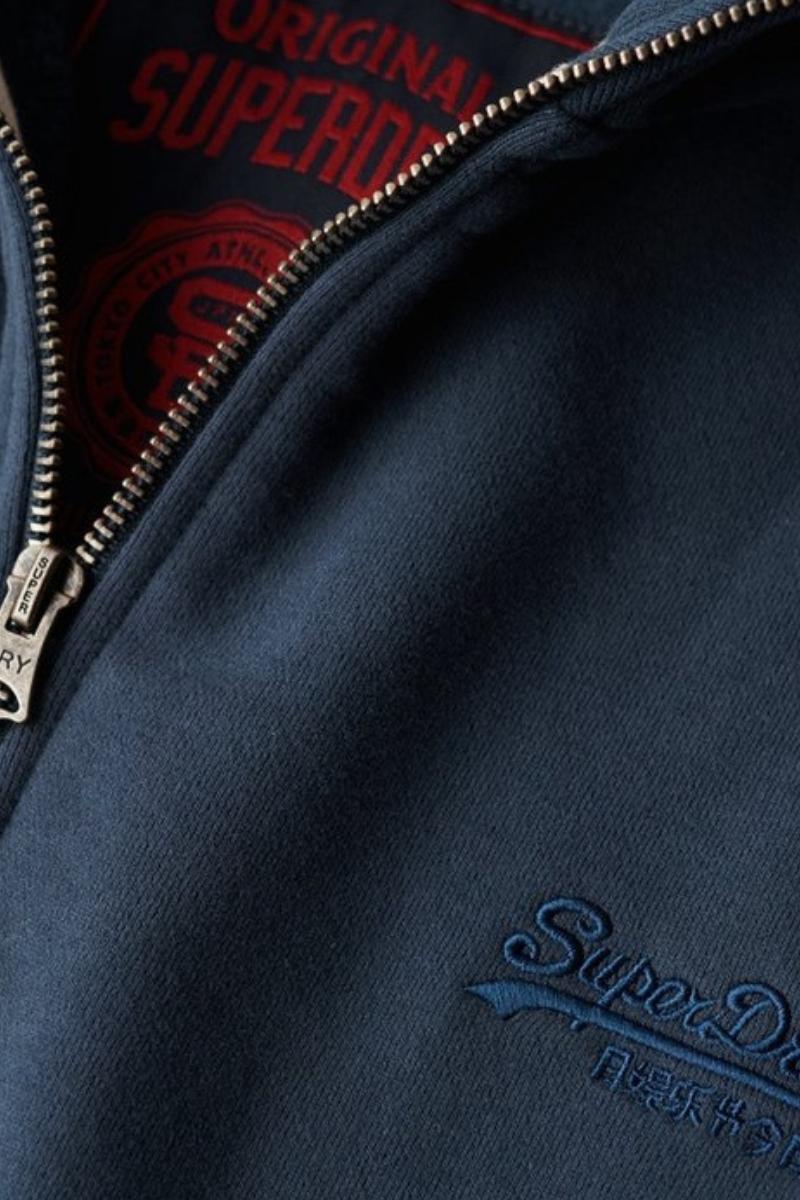 Superdry Ess Logo Henley Navy