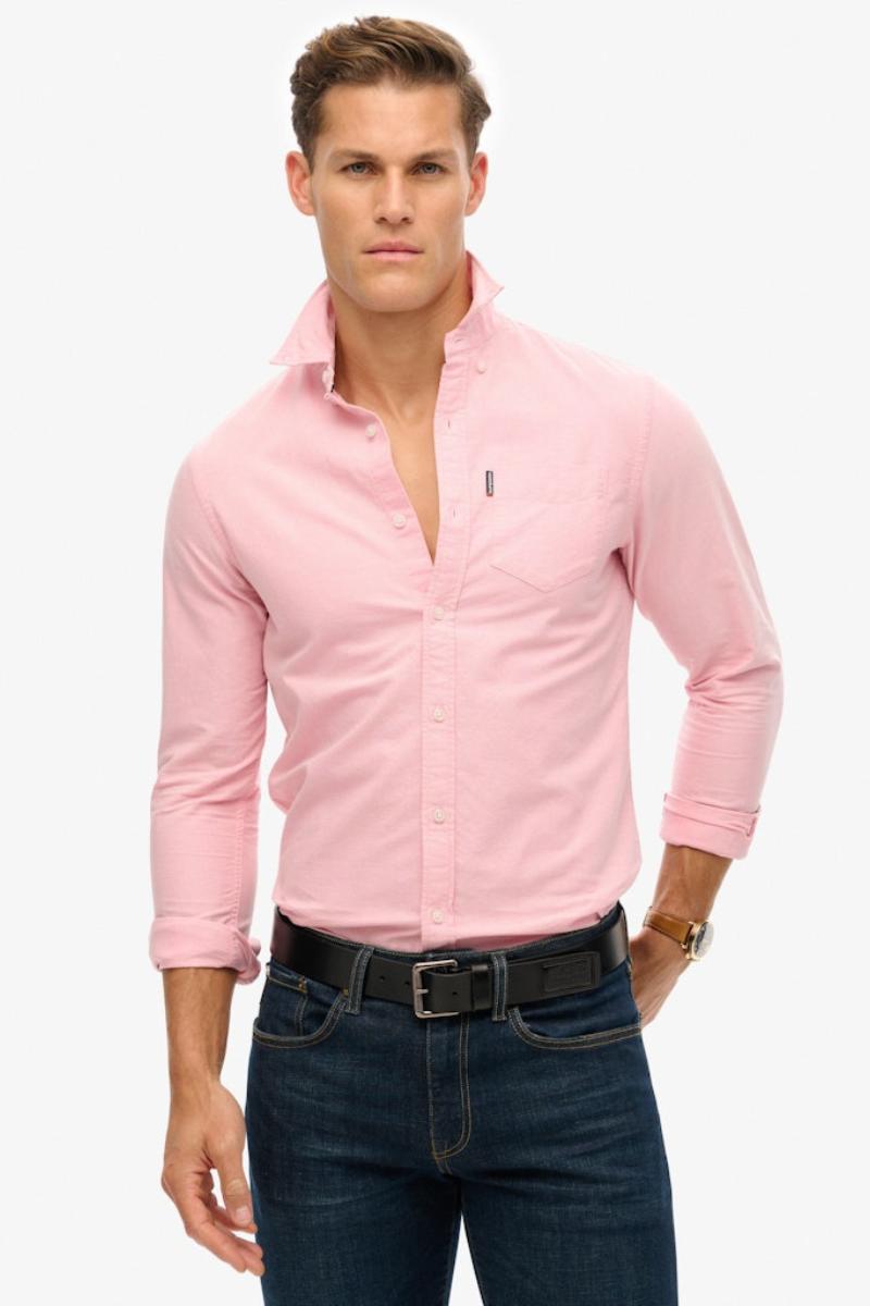 Superdry Ess Oxford Shirt Pink