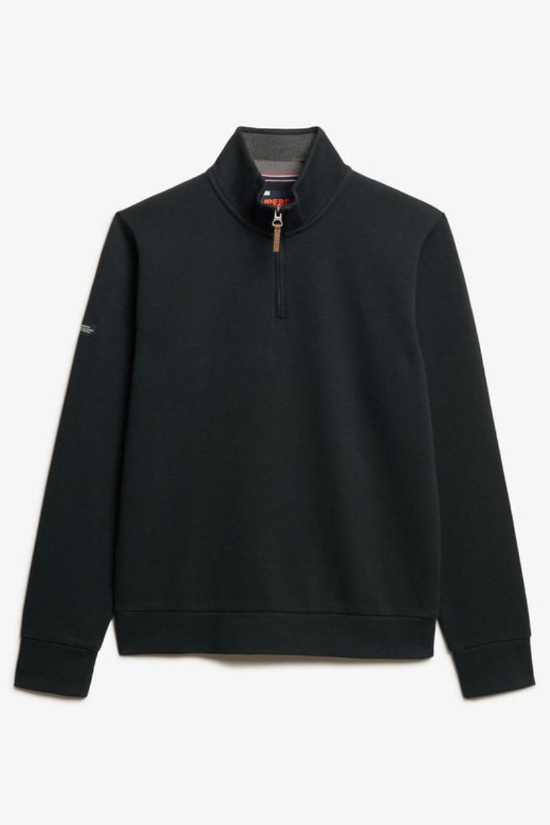 Superdry Core Pique Henley Black