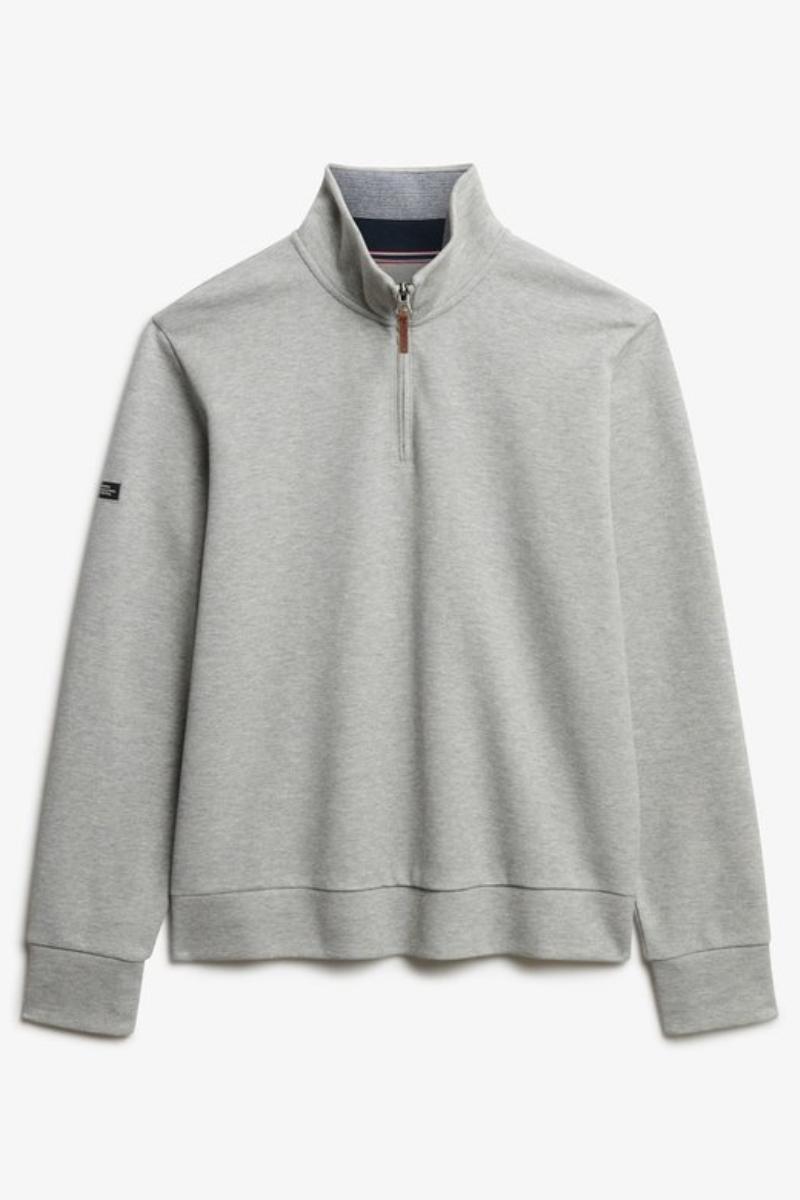 Superdry Core Pique Henley Grey